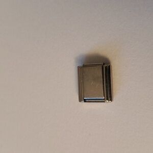 VINTAGE Italian Link Charm Bracelet Charm - Blank